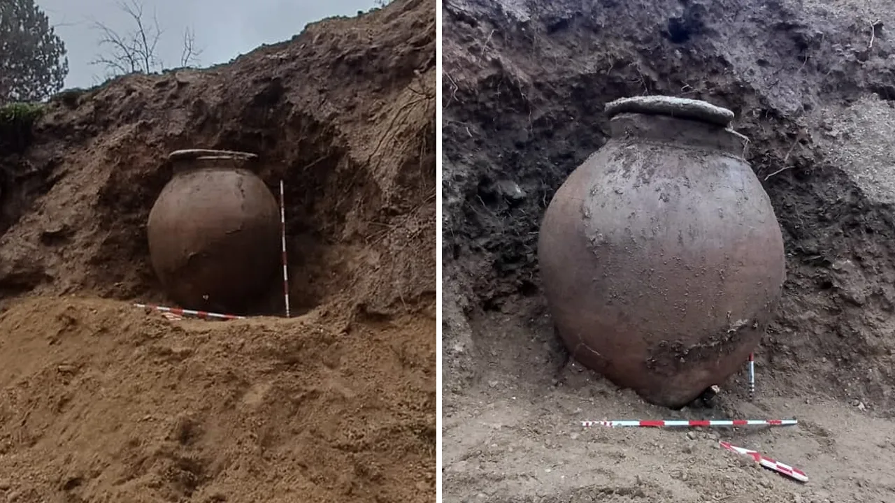 Toprak kaydı, yerin altından tarihi eser çıktı!