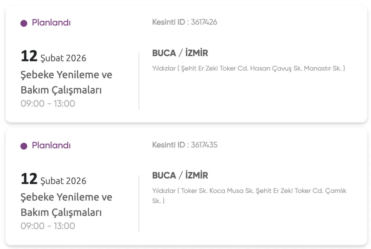 Gediz elektrik kesintisi 12 Şubat: İzmirde elektrikler ne zaman gelecek?