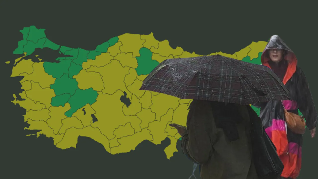 Türkiye haritası sarıya döndü! Meteoroloji’den 49 il için uyarı