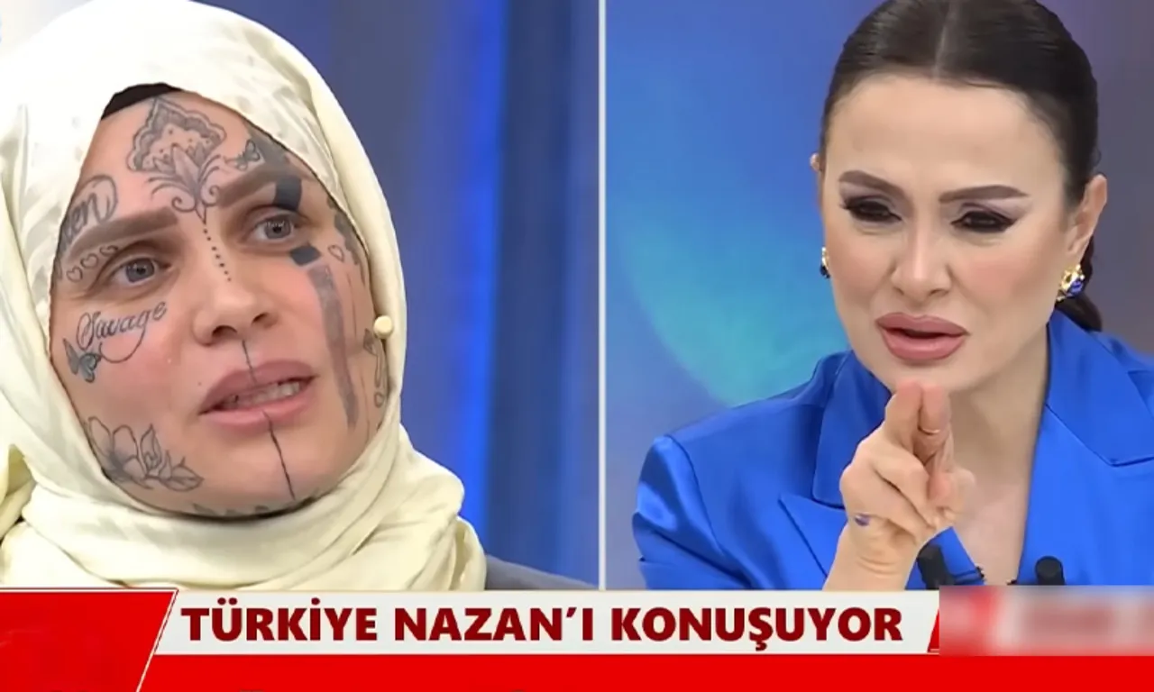 Yüzü dövmeli kadının suçlamalarına cevap… Ailesiyle tehdit edip para istemiş!