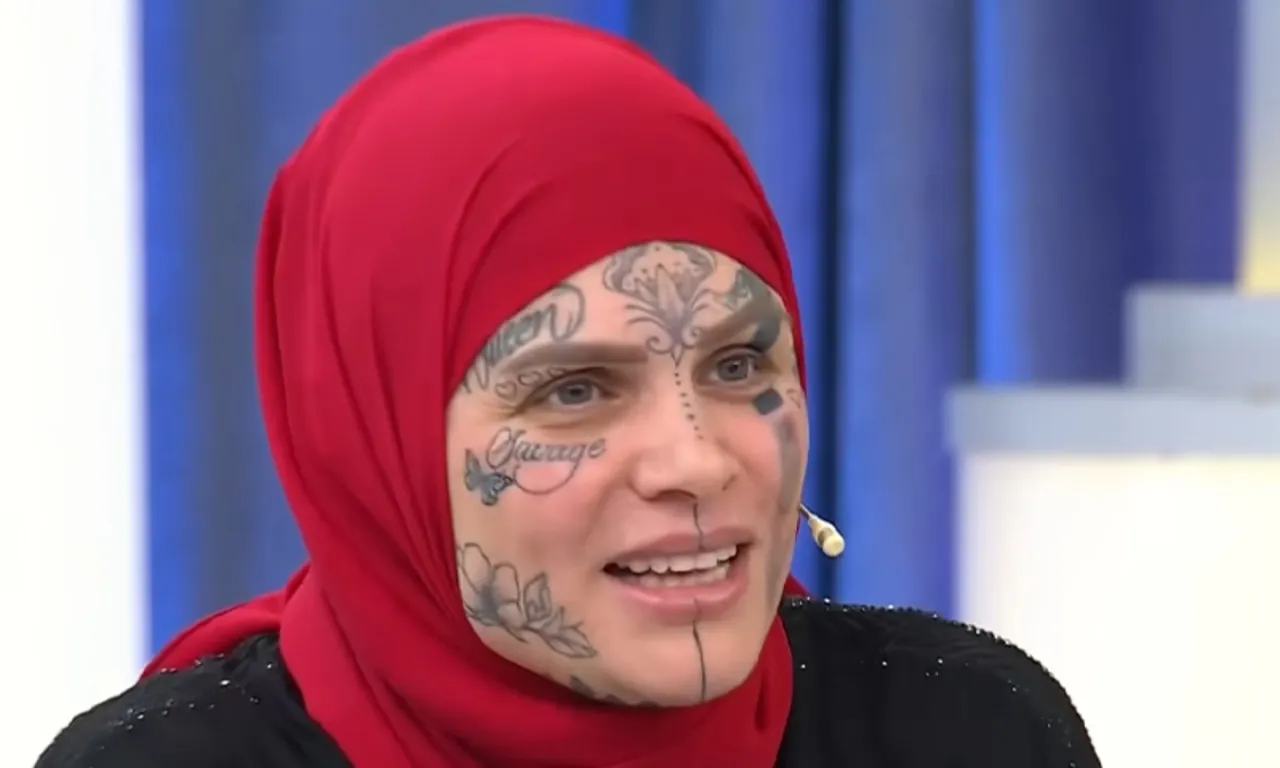 Yüzü dövmeli kadının suçlamalarına cevap… Ailesiyle tehdit edip para istemiş!