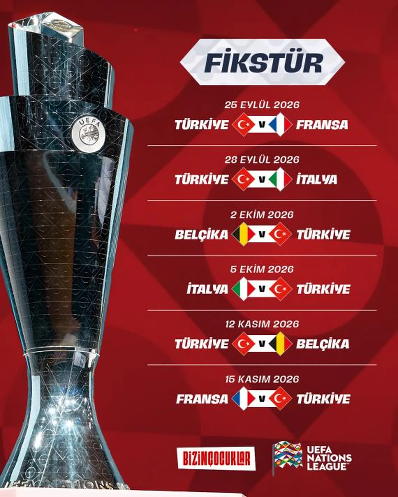 UEFA Uluslar A Ligi maç takvimi