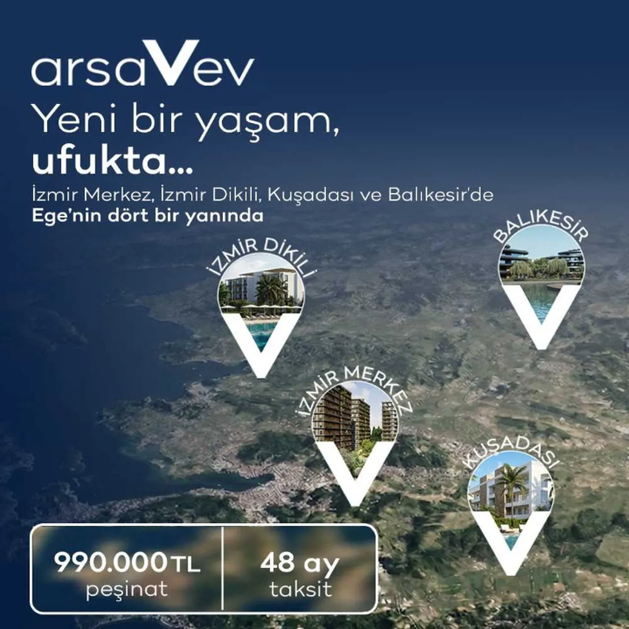 arsaVev’den Ege’de yeni bir hayat  kurma fırsatı