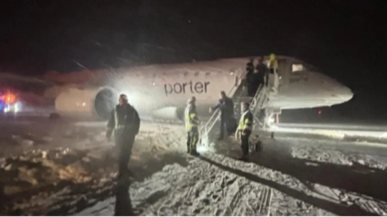 Kanada'da iniş yapan yolcu uçağı pistten çıktı!