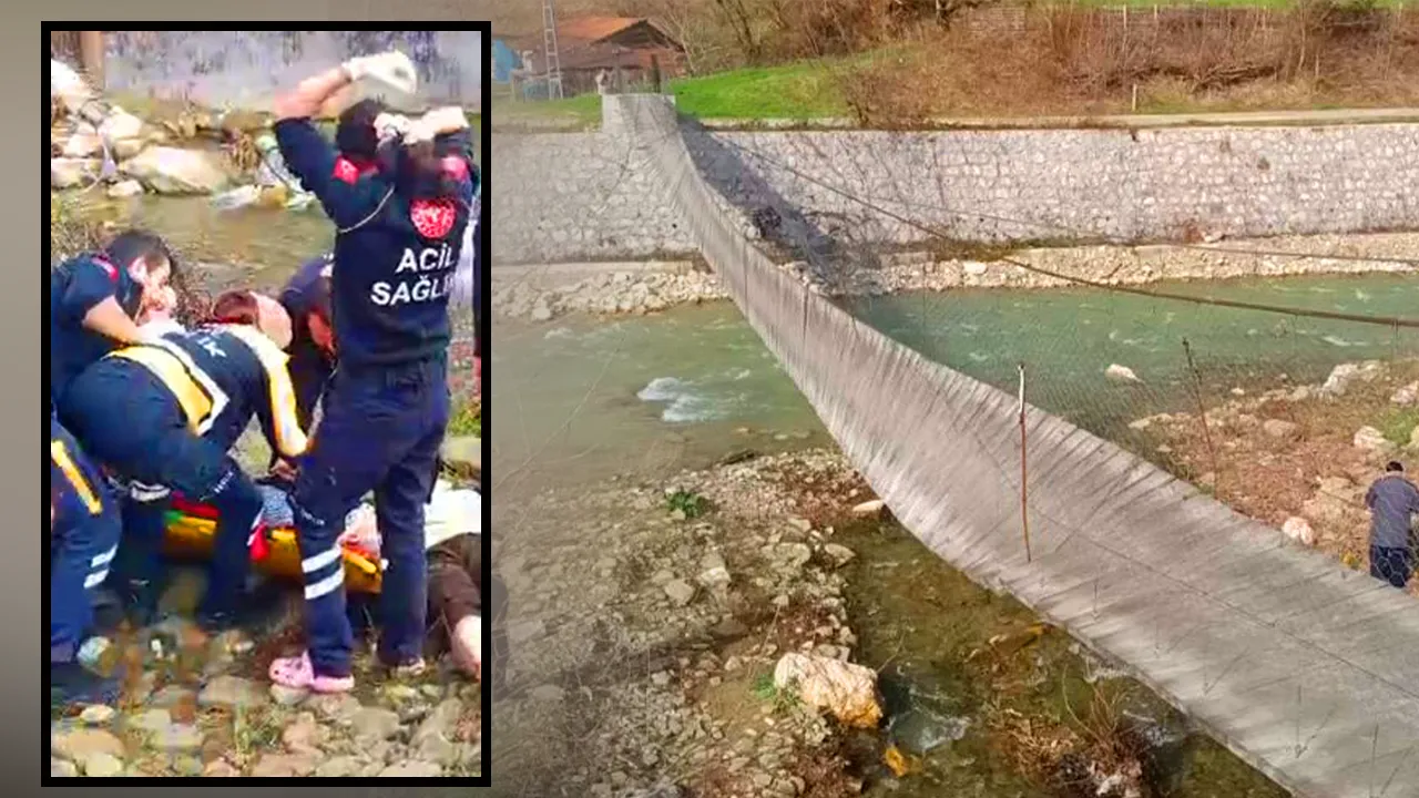 Sinop Valiliği’nden asma köprü faciasına ilişkin açıklama: 6 metre yükseklikten düşmüşler 