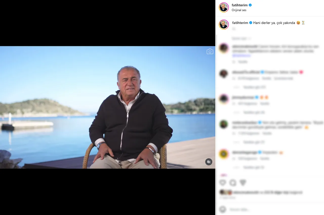 Fatih Terim'in Instagram paylaşımı