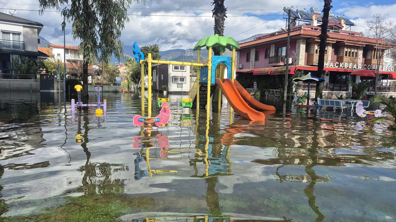 Görüntü Türkiye'den! Caddelerde kanoyla gezdiler