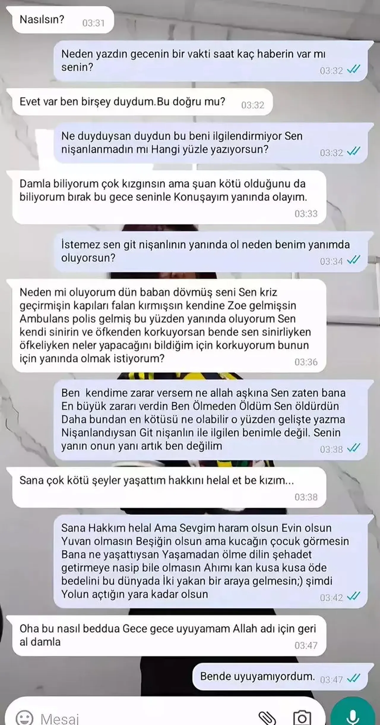 Nişanlanan eski erkek arkadaşına demediğini bırakmadı! Herkes beddua mesajlarını konuşuyor