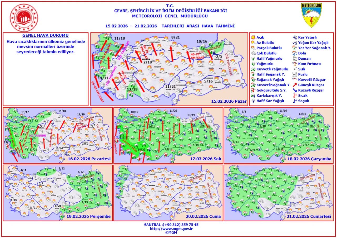 Bugün yağmur yağacak mı? 15 Şubat Pazar Türkiye geneli hava durumu