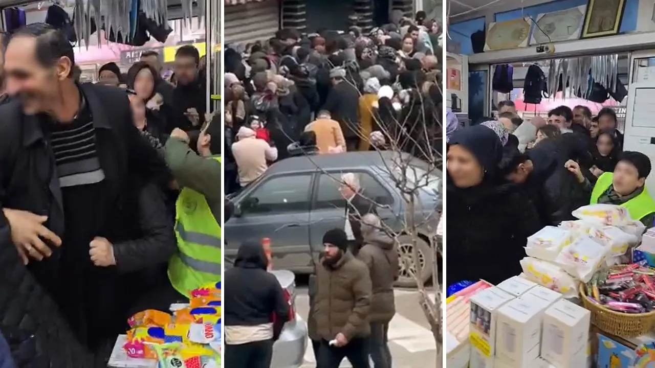 İndirimi duyan koştu, kapılar açılınca ortalık karıştı