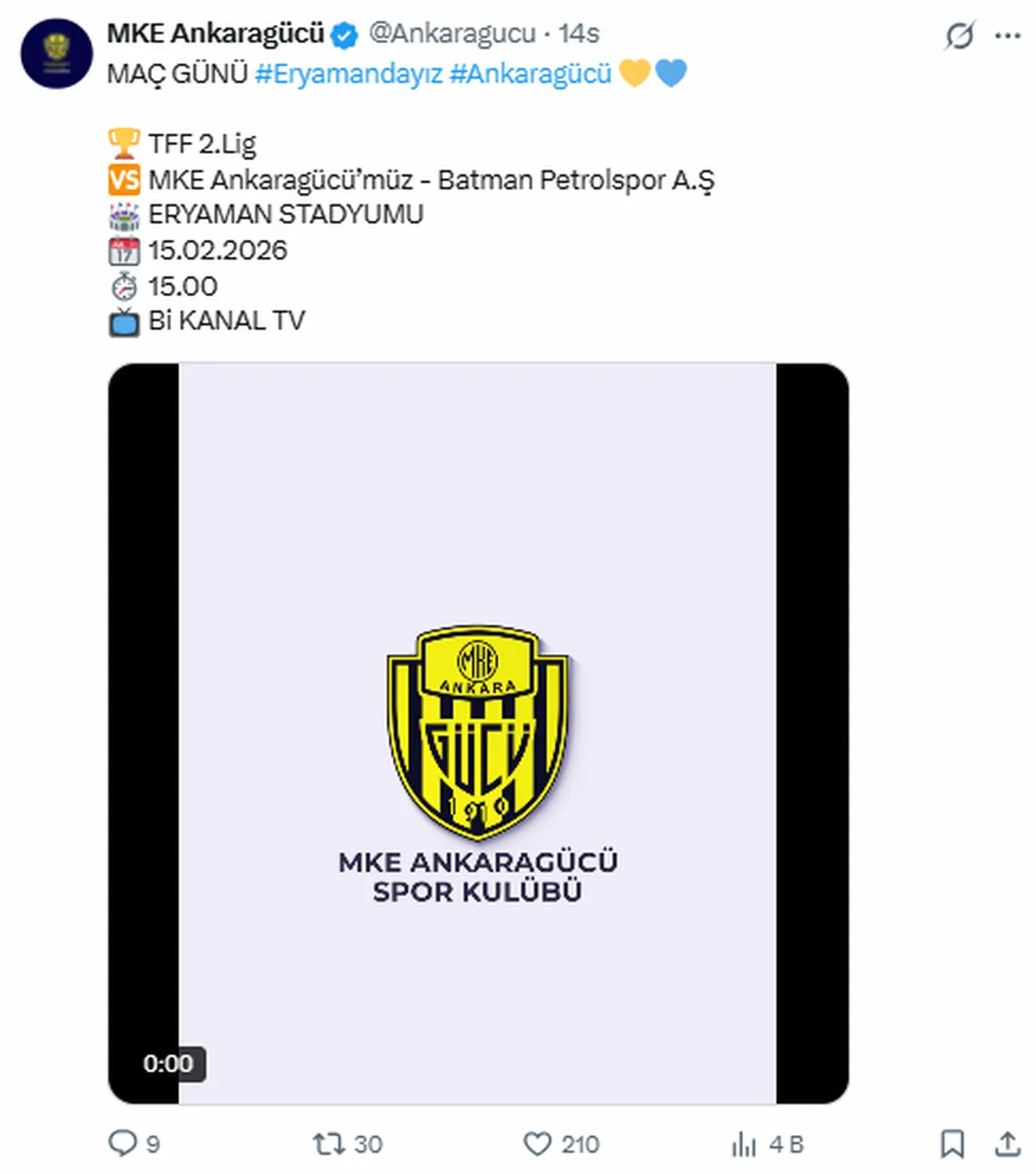 MKE Ankaragücü - Batman Petrolspor maçı saat kaçta, hangi kanalda? Maç bilgileri açıklandı