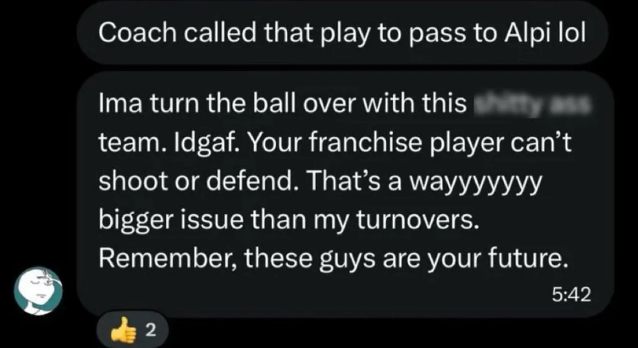 Sızdırılan mesajlardan biri