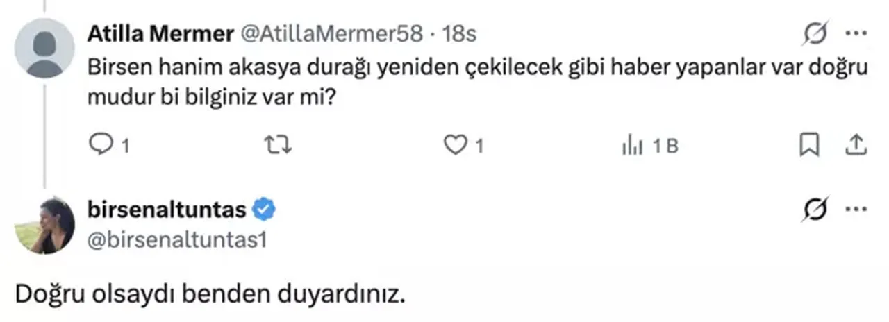 Akasya Durağı yeniden mi başlıyor? İddialara yönelik açıklama…