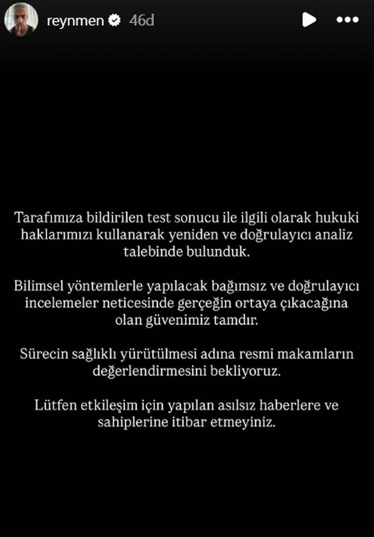 Uyuşturucu raporu sonrası sessizliğini bozdu! Reynmen’den yeni hamle