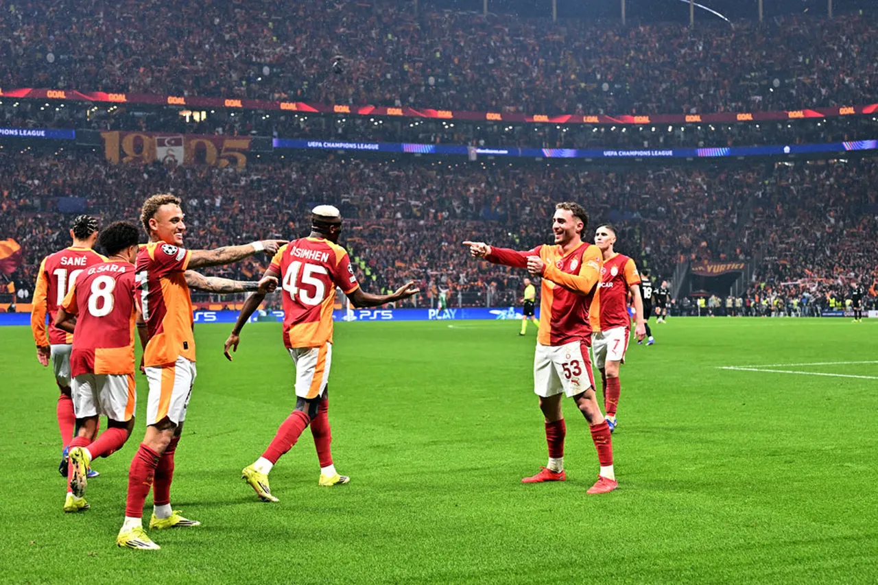 Galatasaraylı oyuncuların gol sevinci