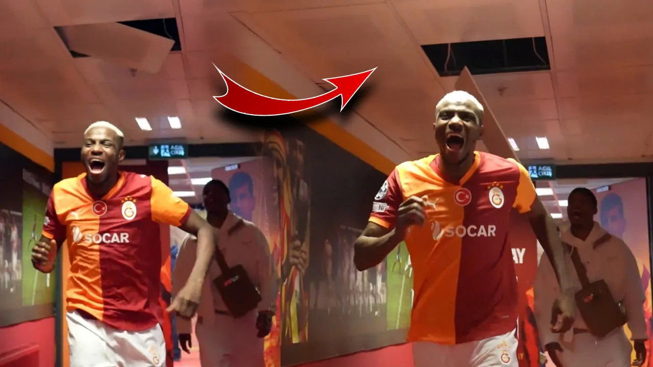 Galatasaray tarih yazdı, Victor Osimhen sevinirken tavanı kırdı: O anlar kamerada