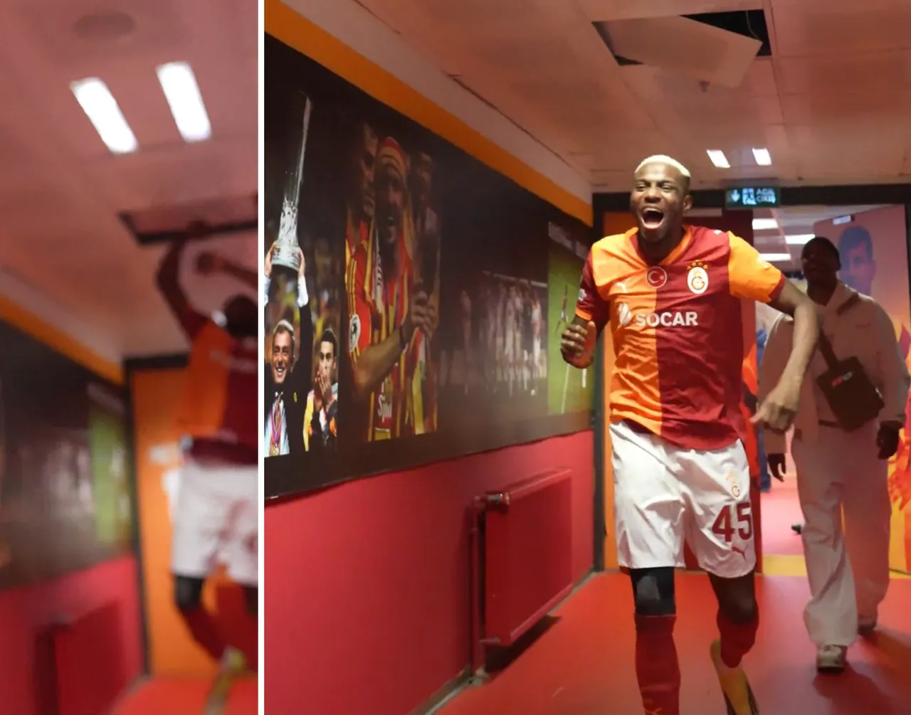 Osimhen'in sevinci sırasında meydana gelen kaza