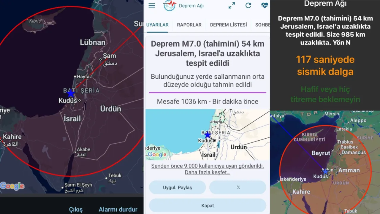 İsrail'de deprem mi oldu? Birçok kullanıcı İsrail deprem uyarısı ile güne başladı!