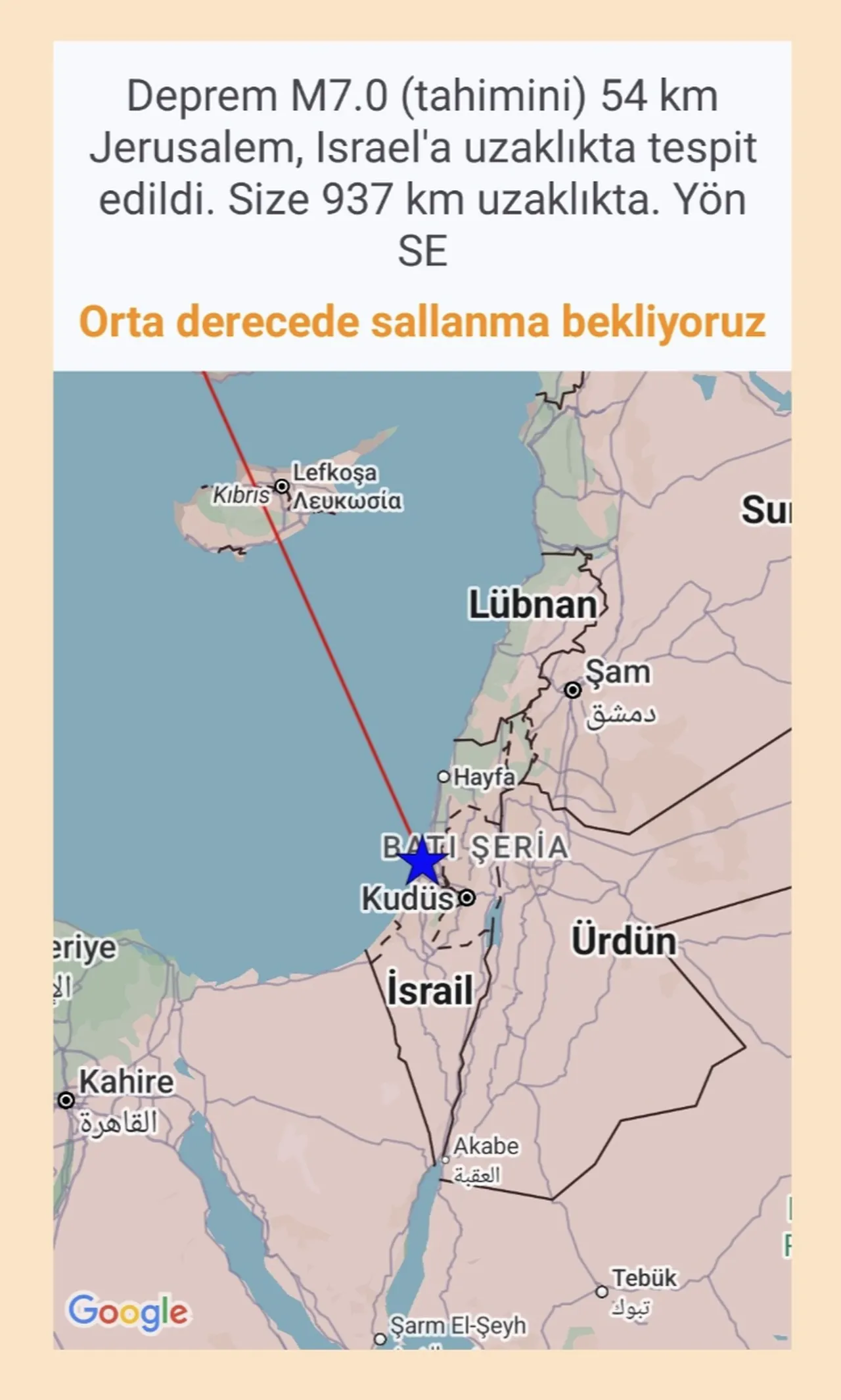 İsrailde deprem mi oldu? Birçok kullanıcı İsrail deprem uyarısı ile güne başladı!