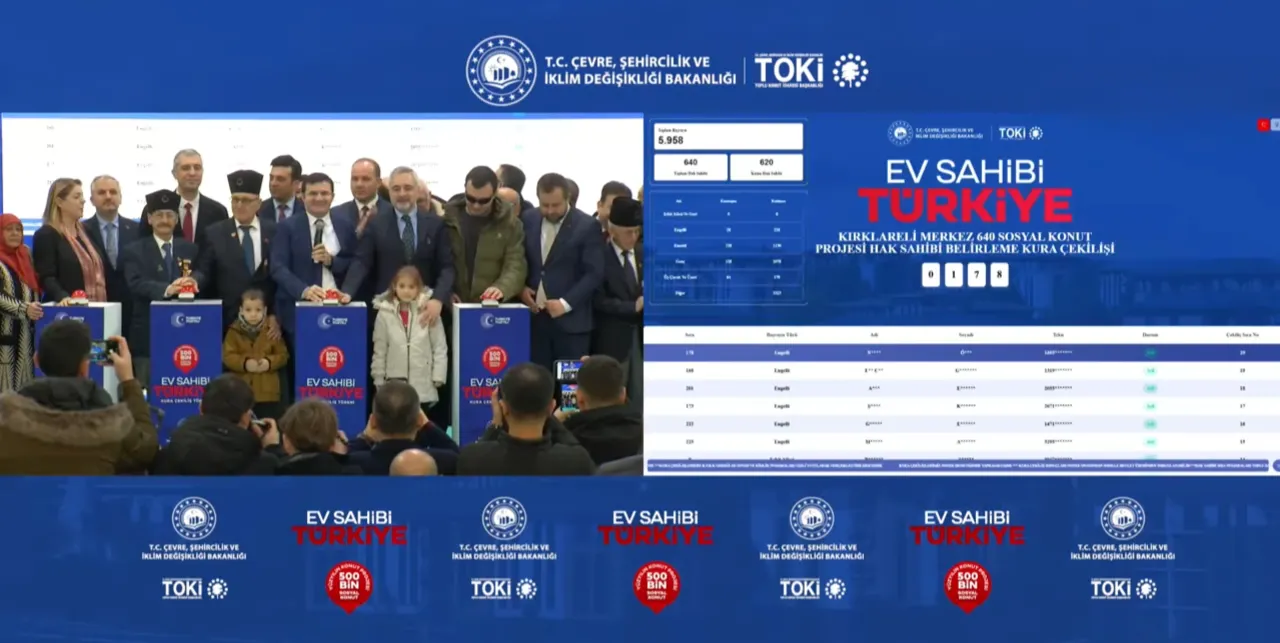 Kırklareli TOKİ kura sonuçları! 18 Şubat TOKİ Kırklareli asil/yedek isim listesi sorgulama ekranı