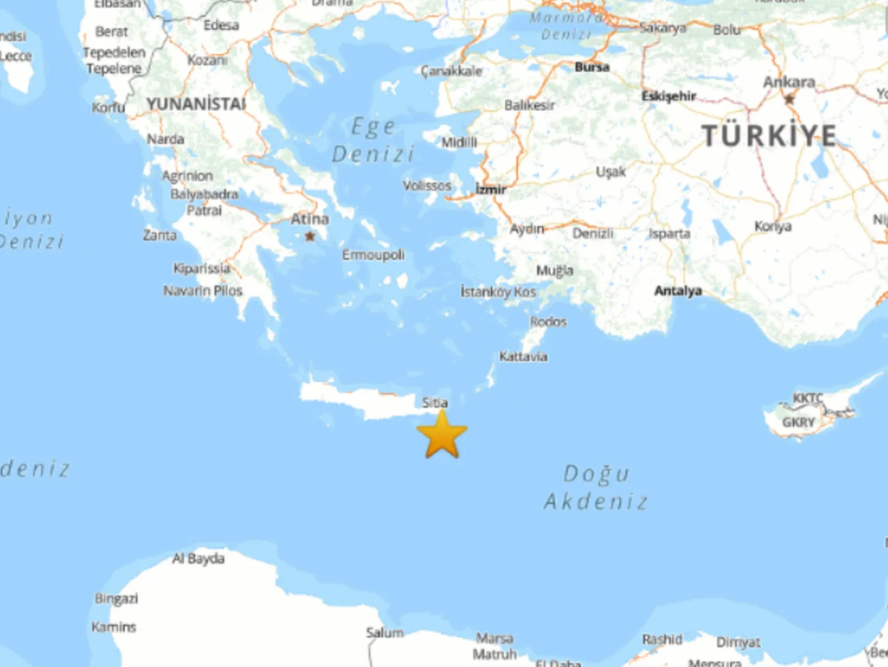 AFAD deprem haritası