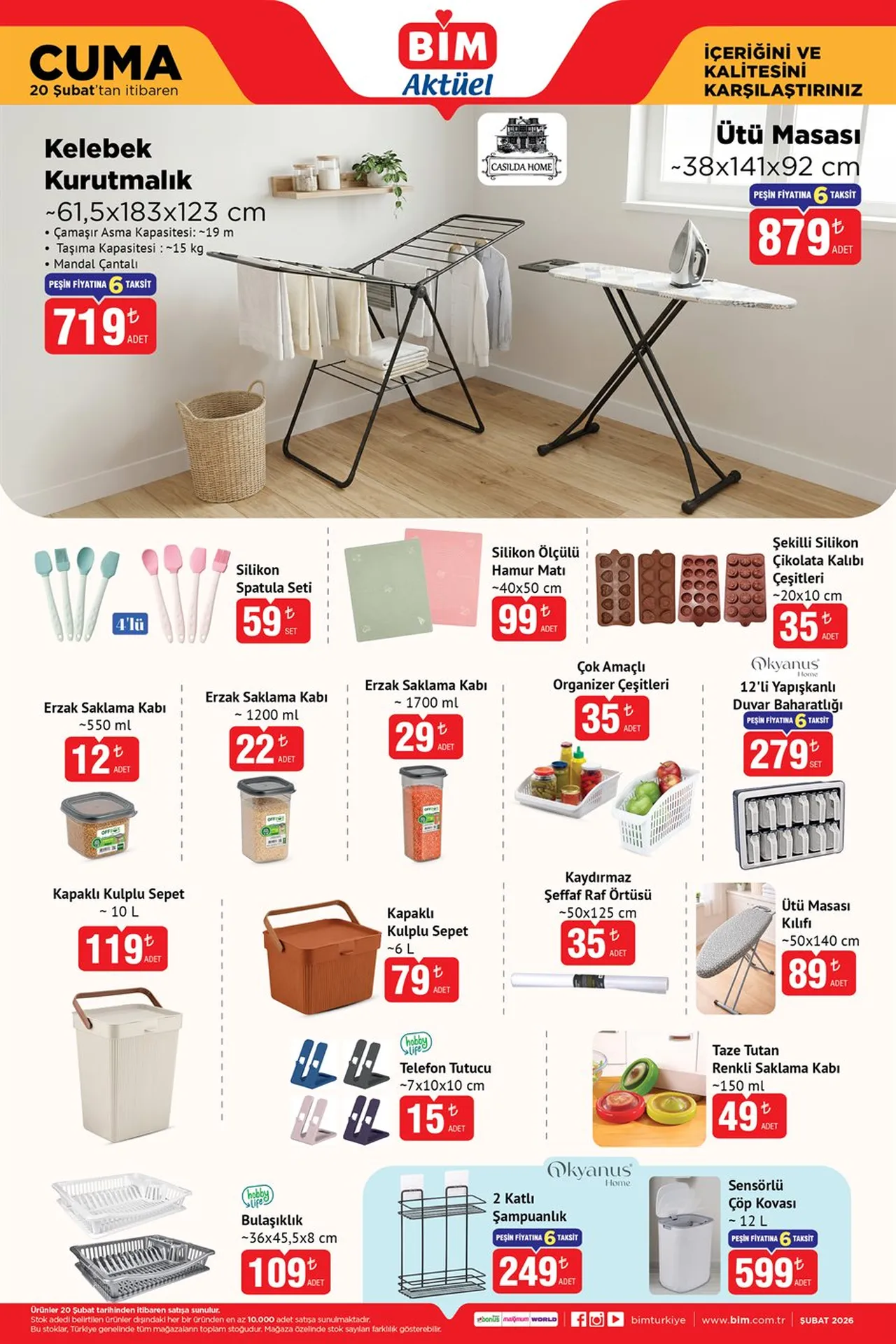 BİM Aktüel 20 Şubat 2026: TV,cep telefonu, ankastre set… İşte haftanın indirimli ürünleri