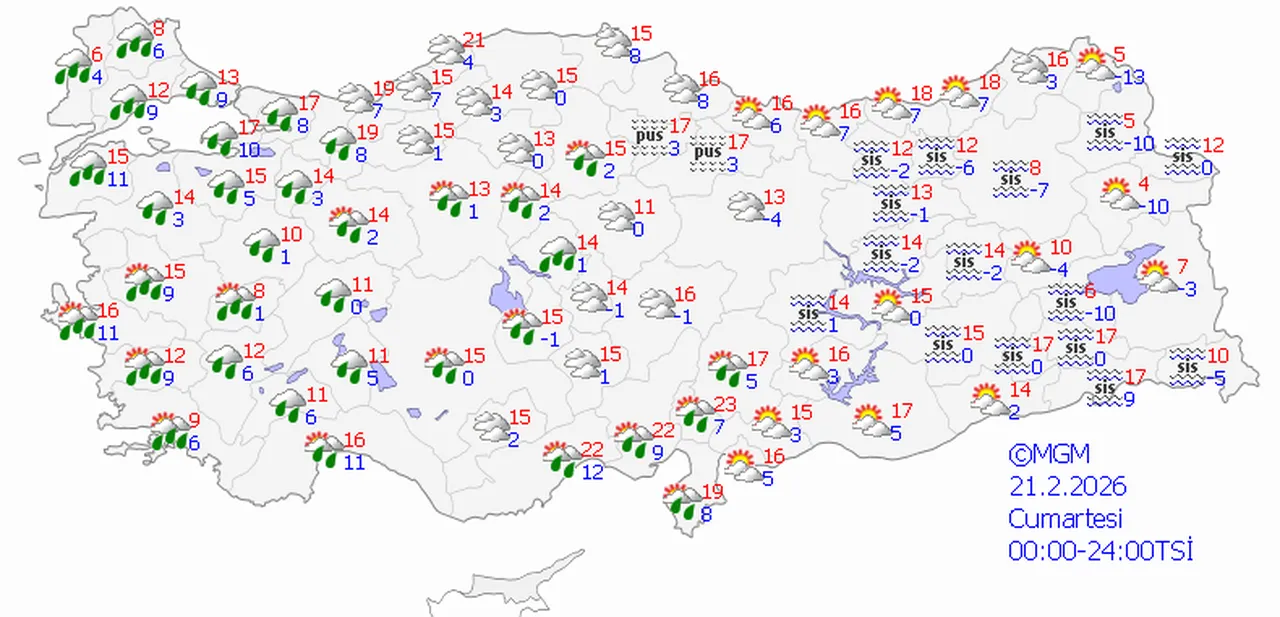 Hafta sonu sıcaklık çakılacak! Yarın 15, pazar günü 6 derece