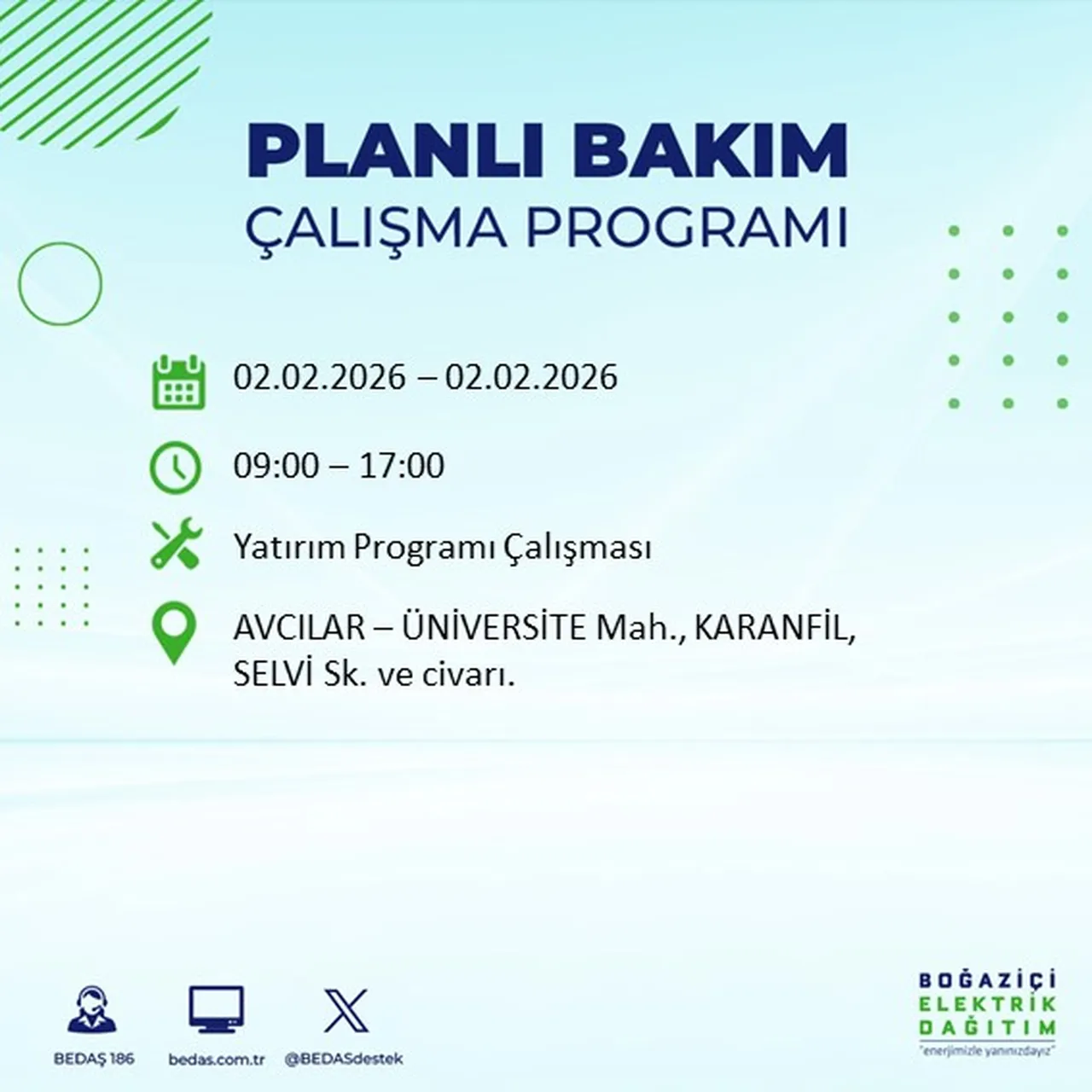 İstanbulun birçok ilçesinde saatler sürecek! Elektrikler ne zaman gelecek? BEDAŞ ilçe ilçe paylaştı!
