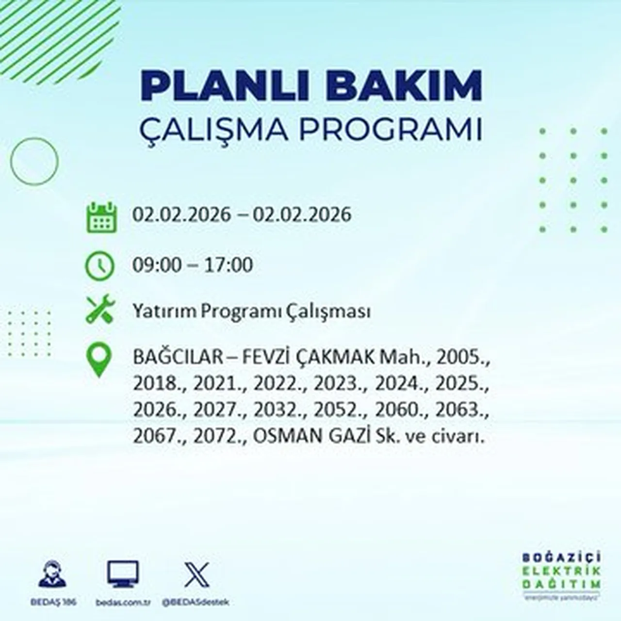 İstanbulun birçok ilçesinde saatler sürecek! Elektrikler ne zaman gelecek? BEDAŞ ilçe ilçe paylaştı!