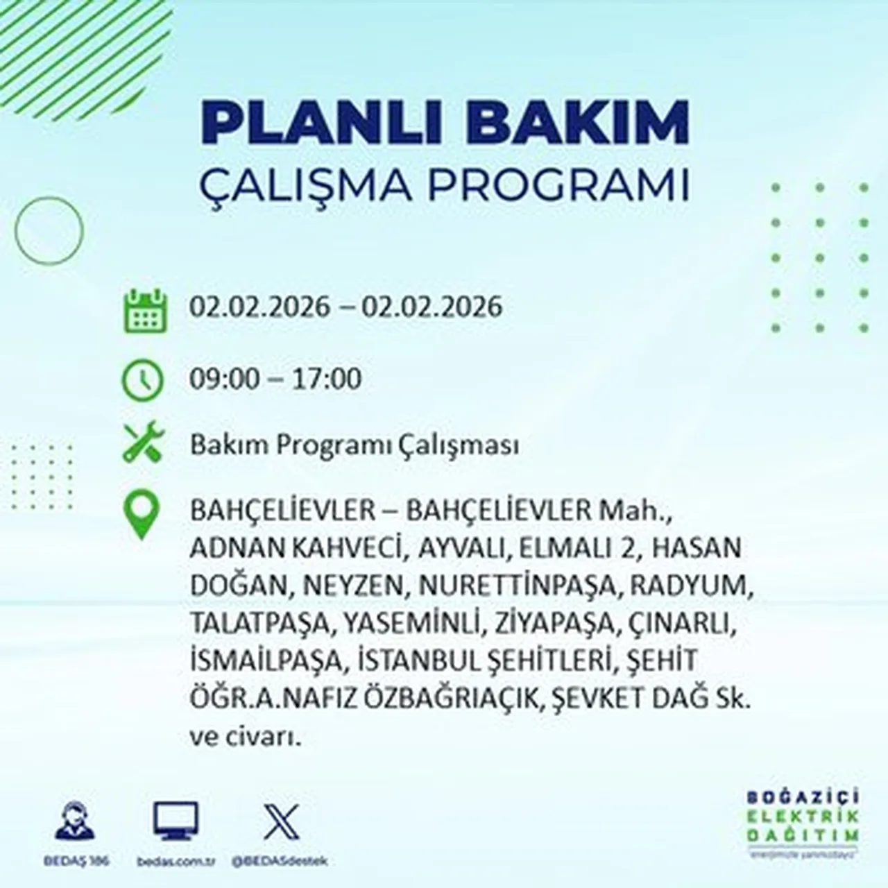 İstanbulun birçok ilçesinde saatler sürecek! Elektrikler ne zaman gelecek? BEDAŞ ilçe ilçe paylaştı!