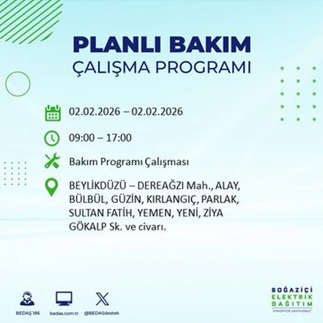 İstanbulun birçok ilçesinde saatler sürecek! Elektrikler ne zaman gelecek? BEDAŞ ilçe ilçe paylaştı!