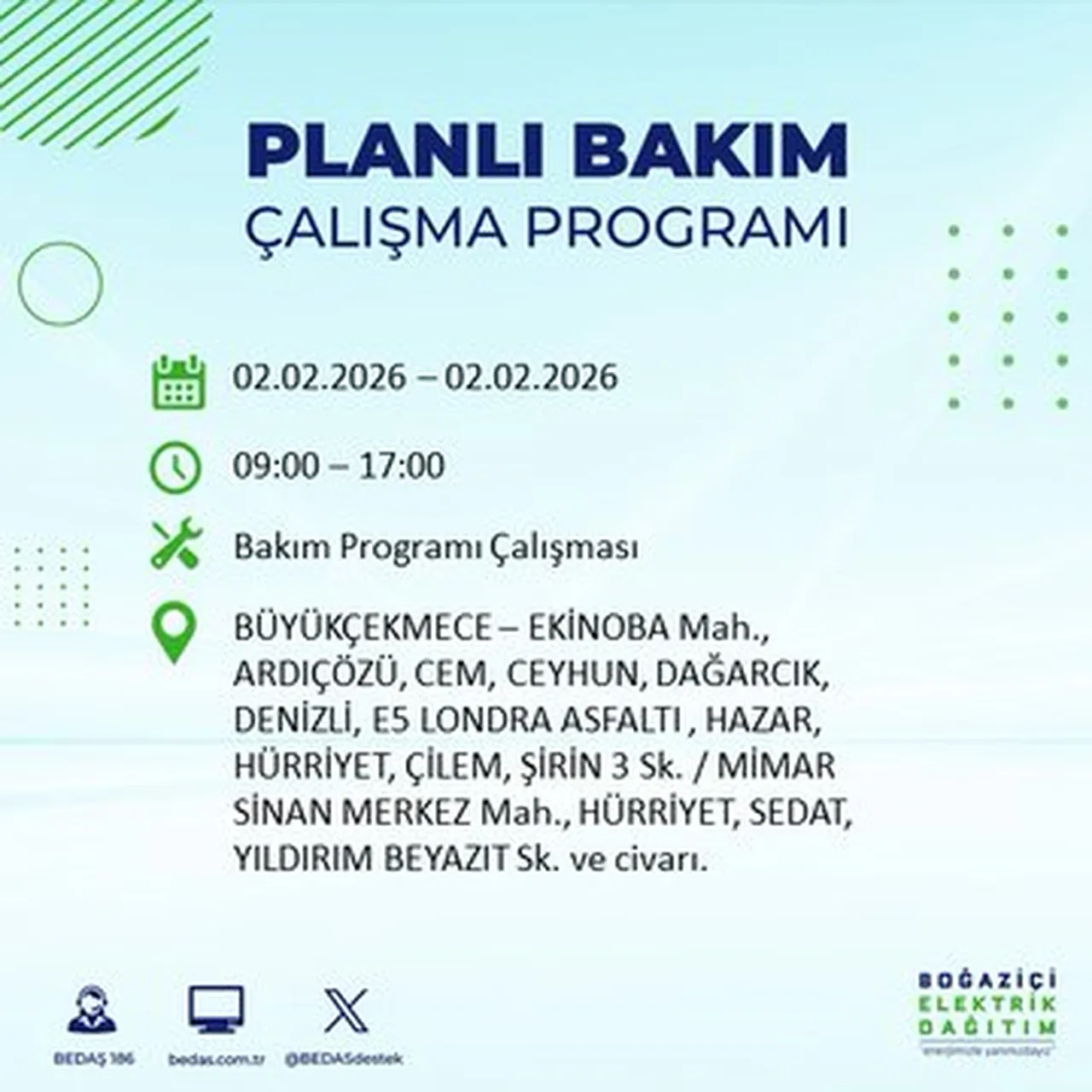 İstanbulun birçok ilçesinde saatler sürecek! Elektrikler ne zaman gelecek? BEDAŞ ilçe ilçe paylaştı!