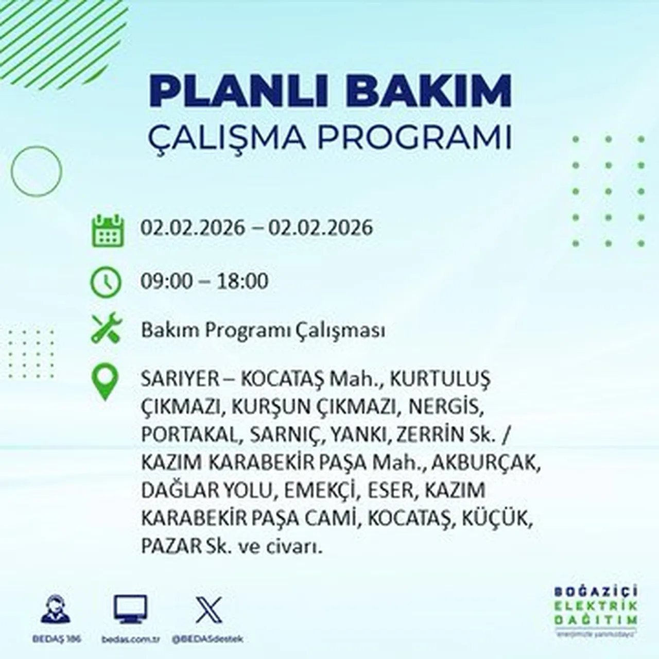 İstanbulun birçok ilçesinde saatler sürecek! Elektrikler ne zaman gelecek? BEDAŞ ilçe ilçe paylaştı!