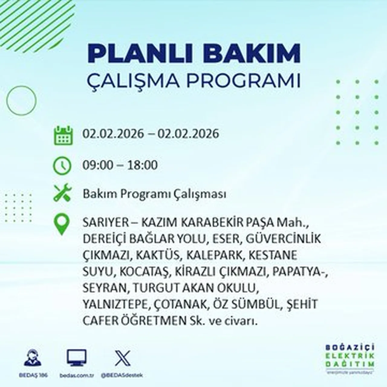 İstanbulun birçok ilçesinde saatler sürecek! Elektrikler ne zaman gelecek? BEDAŞ ilçe ilçe paylaştı!