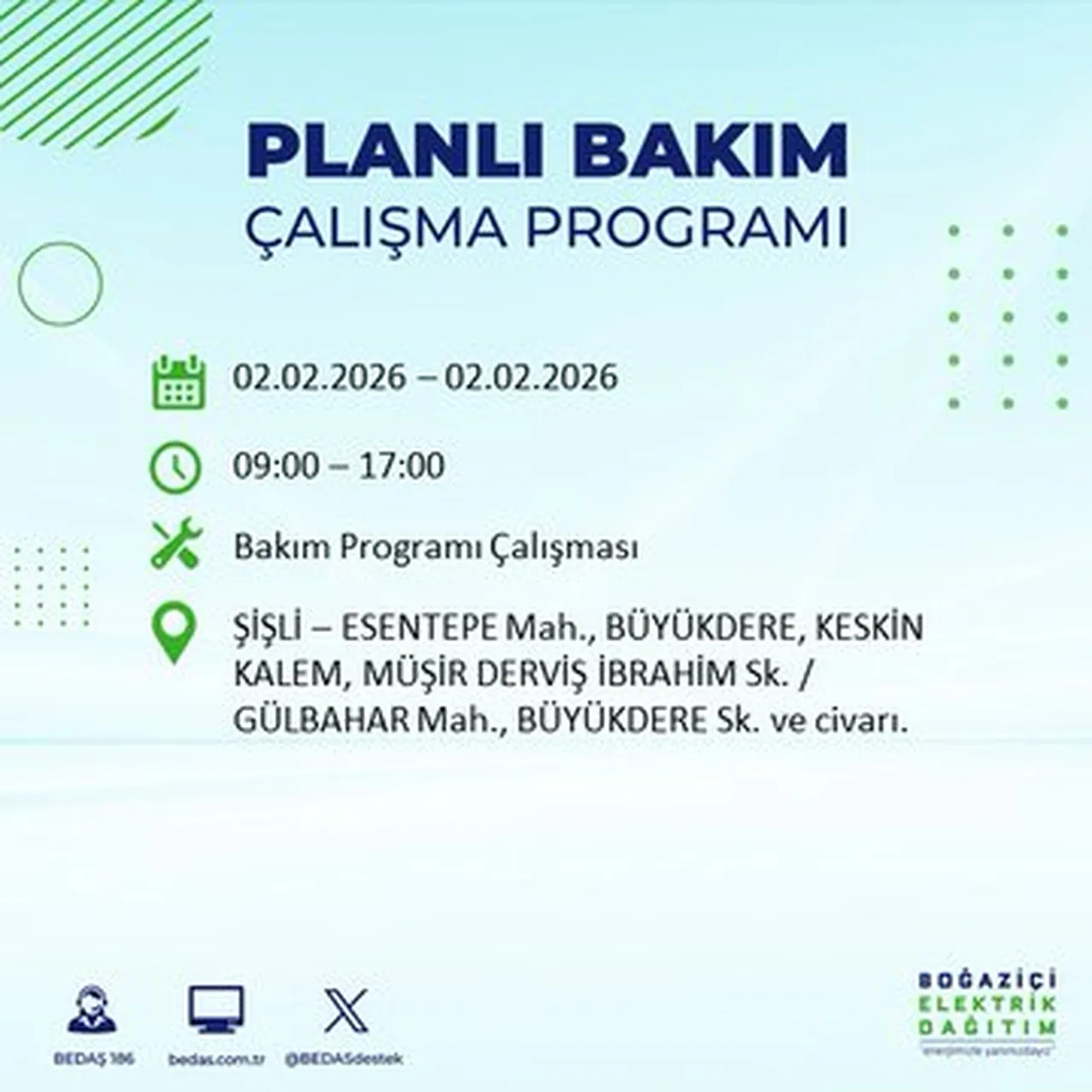 İstanbulun birçok ilçesinde saatler sürecek! Elektrikler ne zaman gelecek? BEDAŞ ilçe ilçe paylaştı!