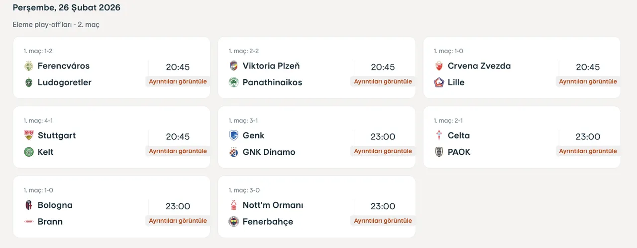 Avrupa ve Şampiyonlar Ligi son 16 rövanş maçları ne zaman? Galatasaray ve Fenerbahçe son 16 play-off turu maç tarihleri