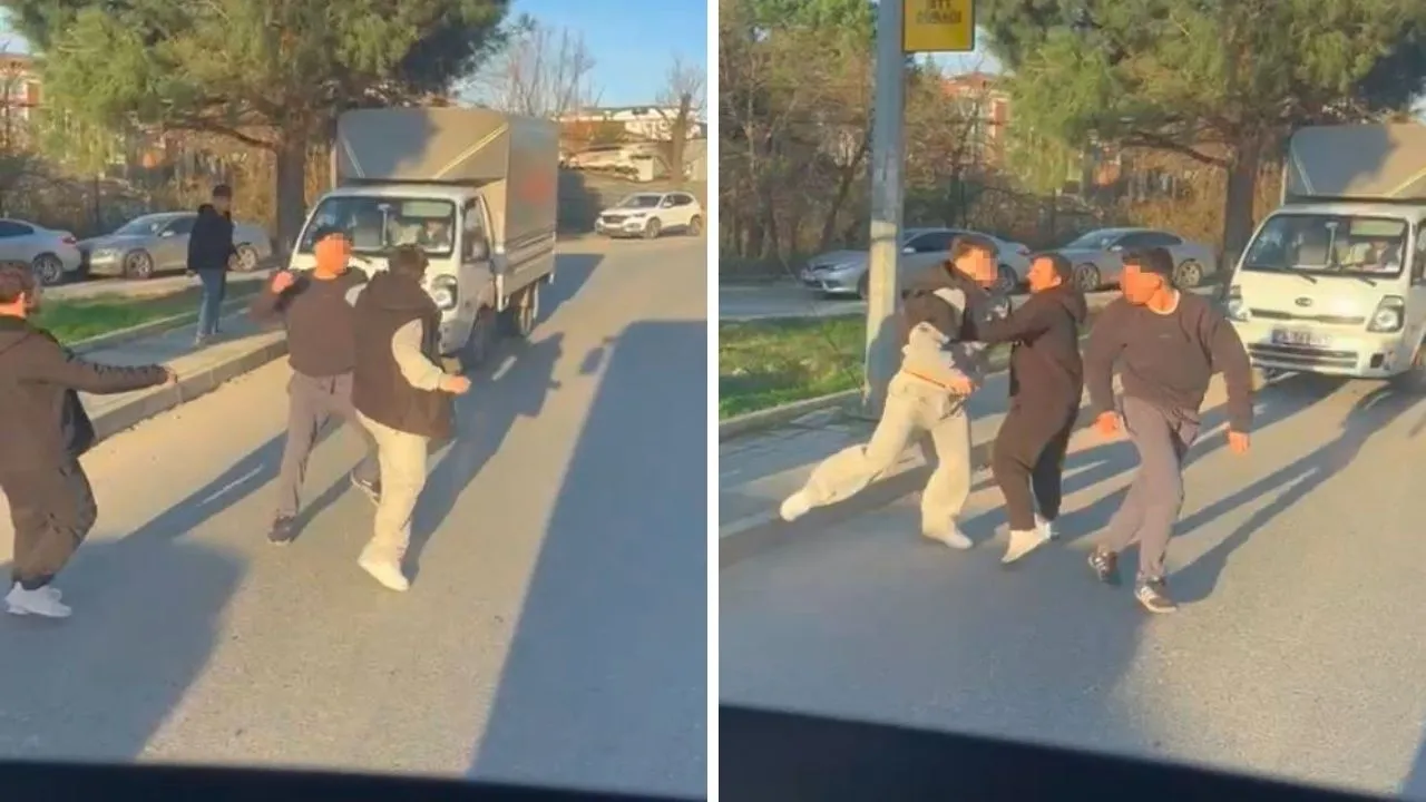 Yine İstanbul, yine trafik, yine kavga... Cadde boks ringine döndü