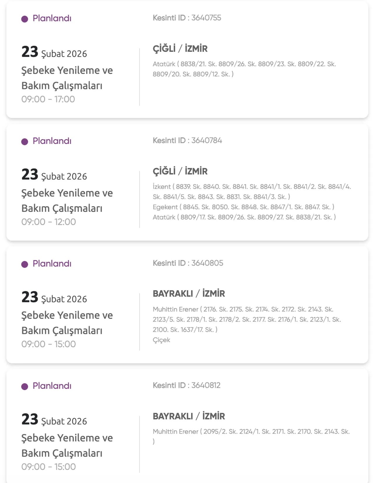 Gediz elektrik kesintisi 23 Şubat listesi! İzmirde elektrikler saat kaçta gelecek?