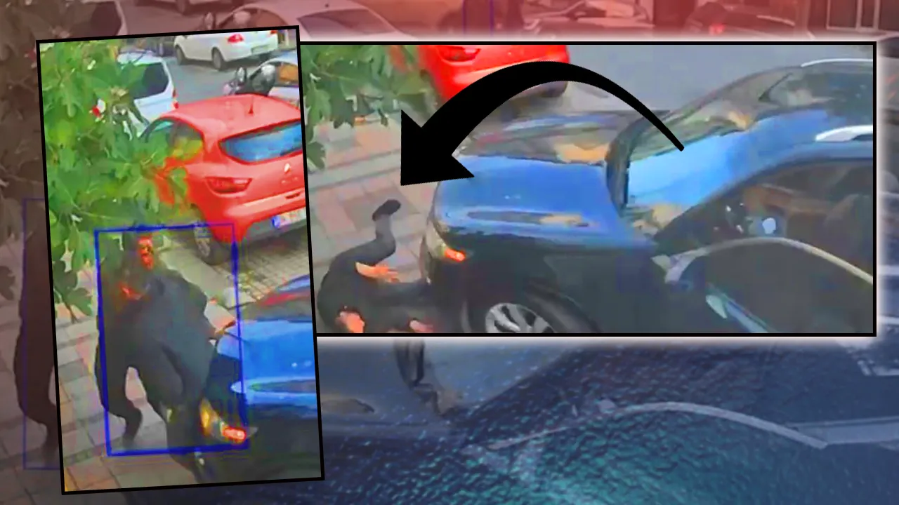 Kağıthane'de akılalmaz kaza! saniyeler içinde iki kez aracının altında kaldı