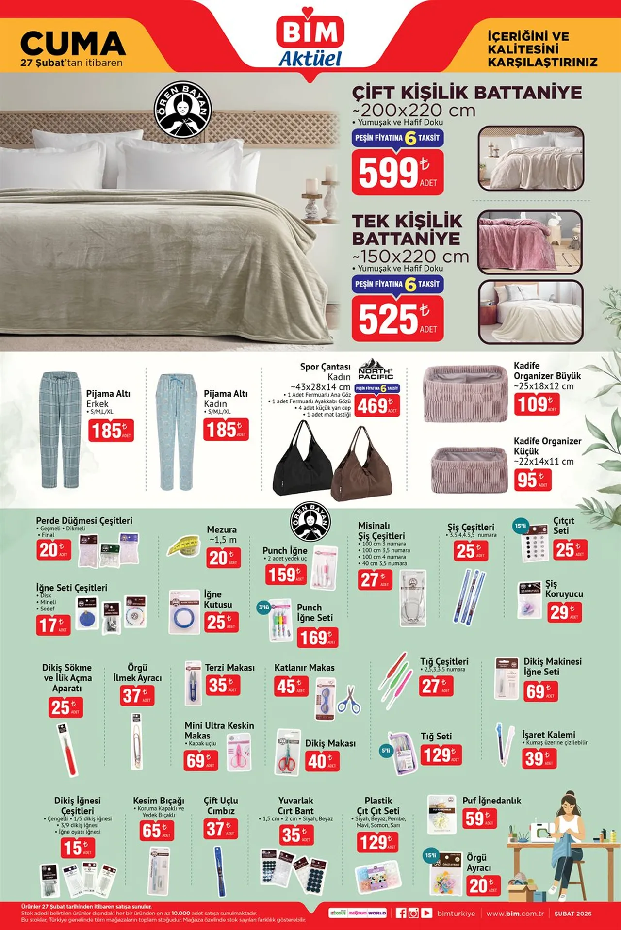 BİM 27 Şubat aktüel indirimleri! BİM aktüel kataloğunda bu hafta  hangi ürünler satışa çıkacak?