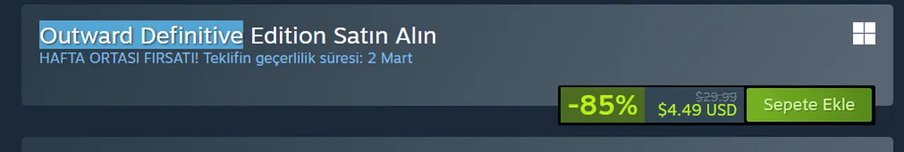 Steam bahar indirimleri için geri sayım sürüyor! Bu hafta Steamde indirime giren oyunlar