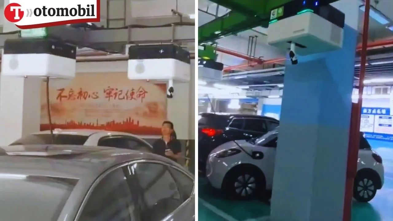 Çinliler buna da çareyi buldu! Otopark tavanında gezen şarj robotları geliyor