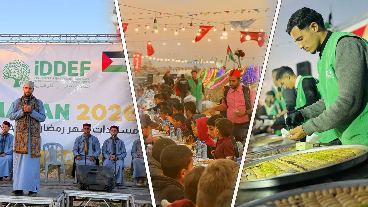 İDDEF Gazze’de yıkıntılar arasında umut sofraları kuruyor