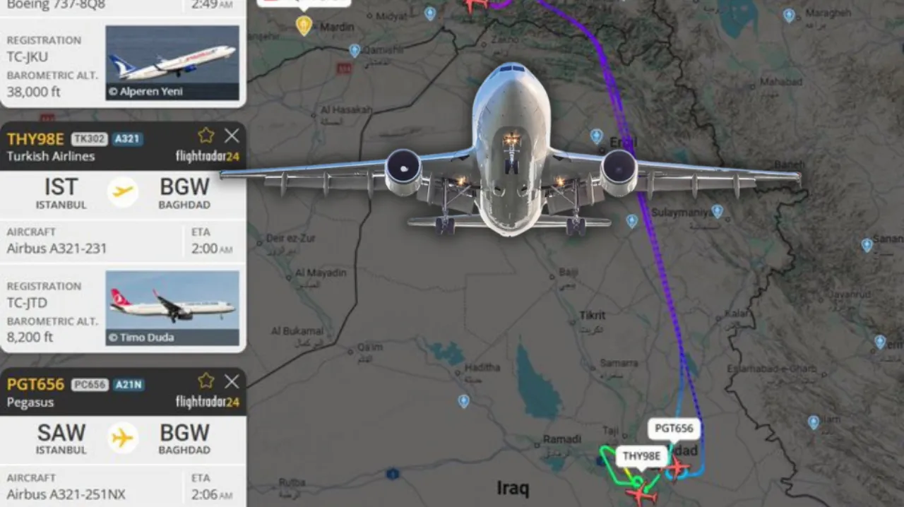 Tüm dünya THY'nin bu uçuşunu izledi! Bağdat’ta o noktaya işaret ettiler