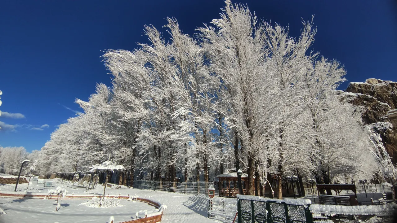 Van’da kar yağışı etkisini artırdı: Kartpostallık görüntüler oluştu