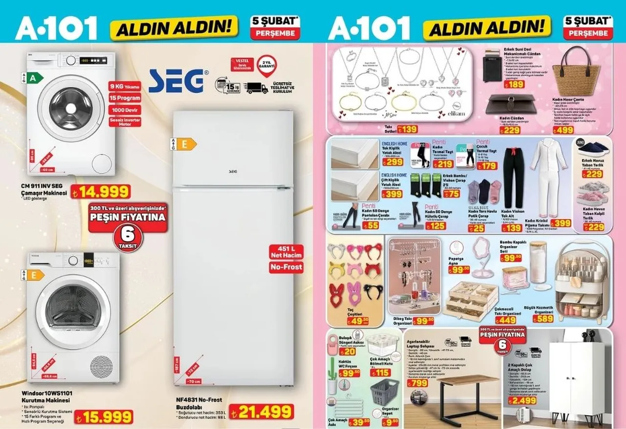 A101 aktüel ürünler kataloğu 5 Şubat! Bu hafta A101'e neler geliyor?