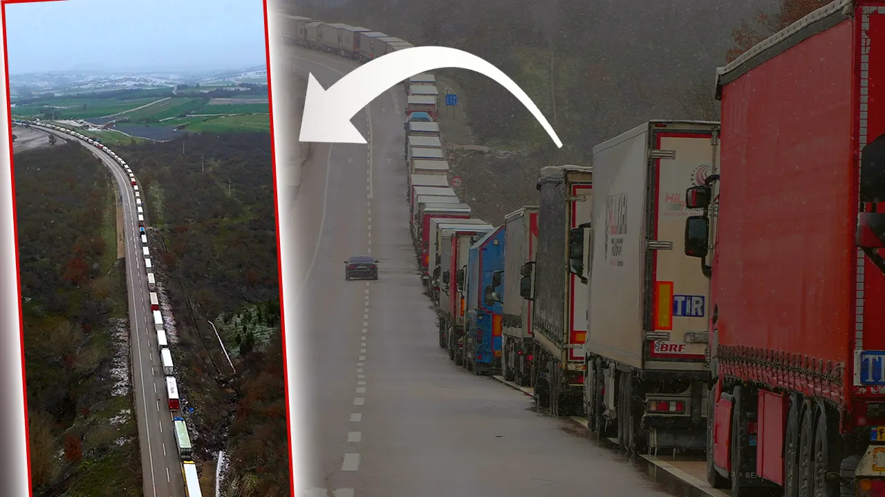 Başı var sonu yok! Eksi 8 derecede 17 kilometrelik kuyruk, günlerdir bekliyorlar 