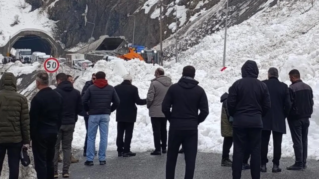 Hakkari-Van kara yoluna çığ düştü!