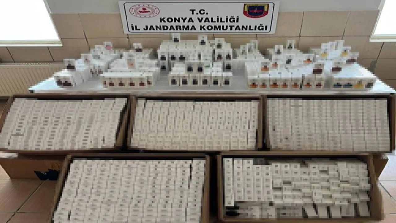 Konya'da 2 bin 500 adet kaçak parfüm ele geçirildi