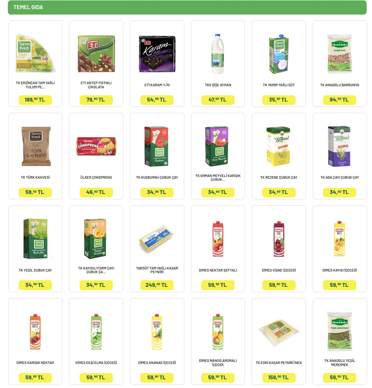 Tarım Kredi Kooperatifleri 3-9 Şubat indirim kataloğu: Hangi ürünlerde indirim var?